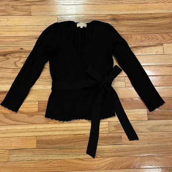 Sezane Solweig Wrap Knit Top size S - Picture 2 of 5